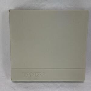Vintage Beige Tandy 26-1380 3.5" Floppy Disk Diskette Storage Box Holder Case